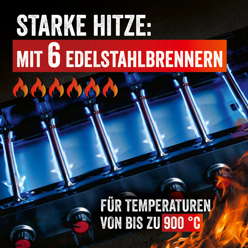 Gasgrill Rexon 6.1 cooK - Edelstahl