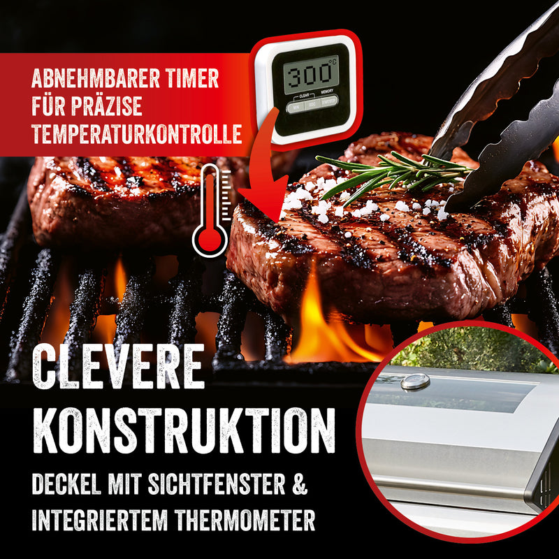 Gasgrill Rexon 6.1 cooK - Edelstahl