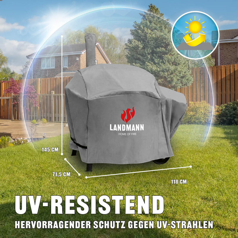 Premium Wetterschutzhaube (78 x 130 x 118 cm) - grau