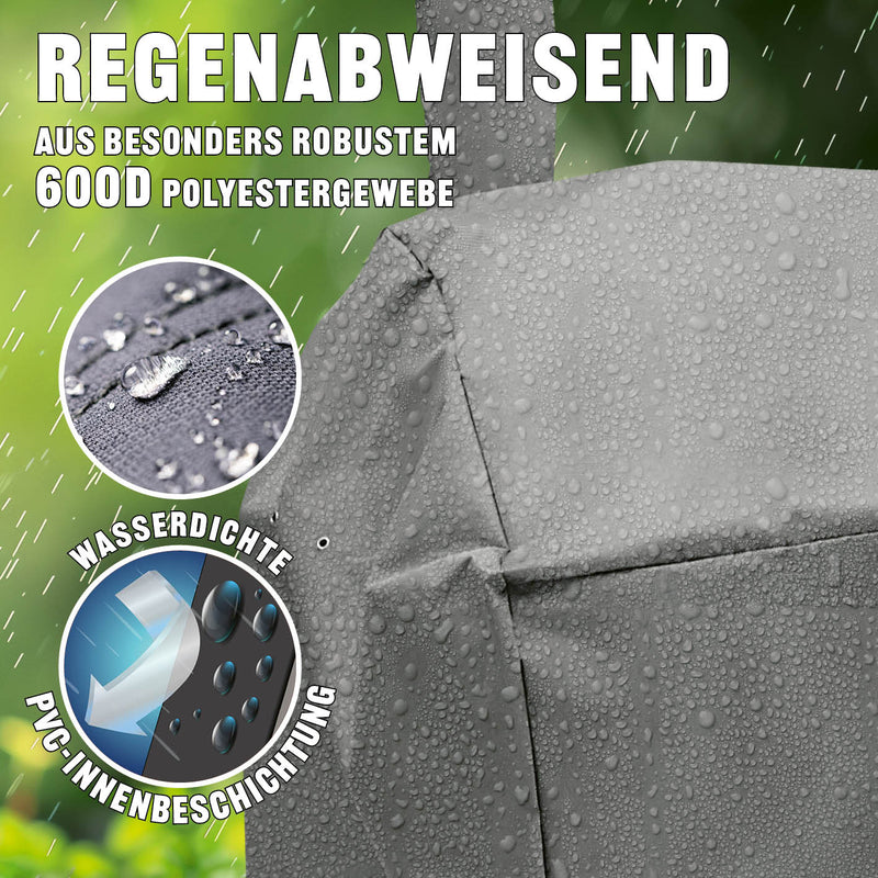 Premium Wetterschutzhaube (78 x 130 x 118 cm) - grau