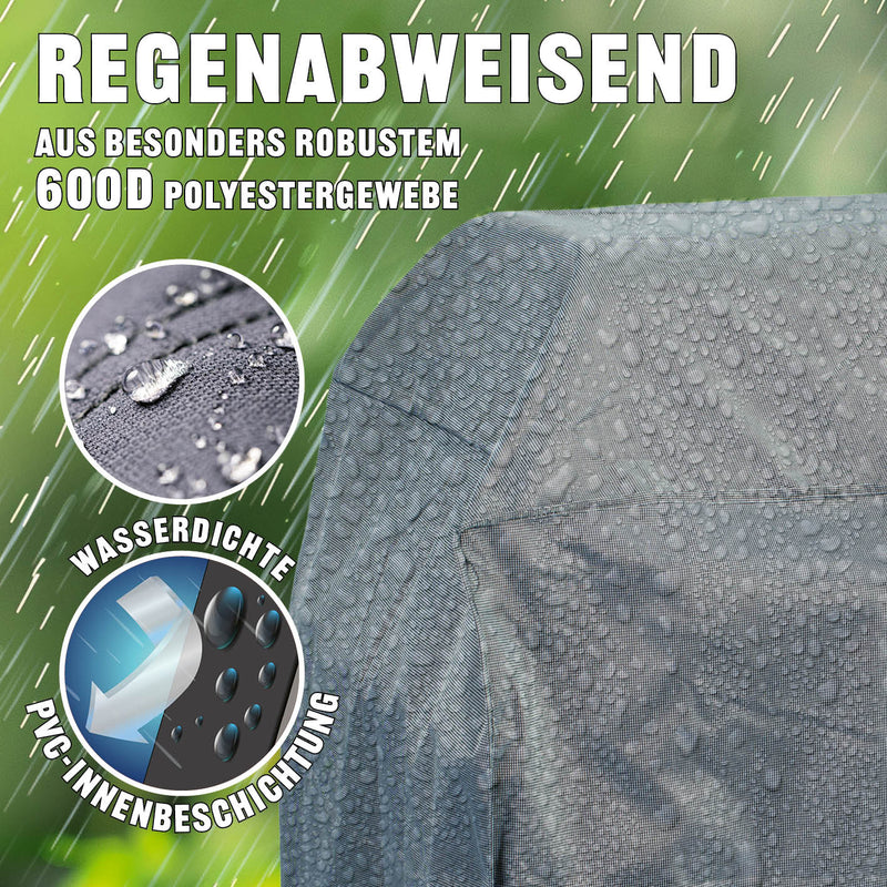 Wetterschutzhaube Premium (55 x 117 x 90 cm) - grau