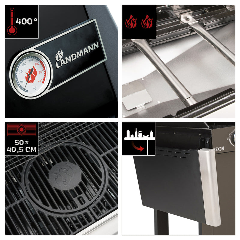 Gasgrill Rexon 2.0 - Schwarz