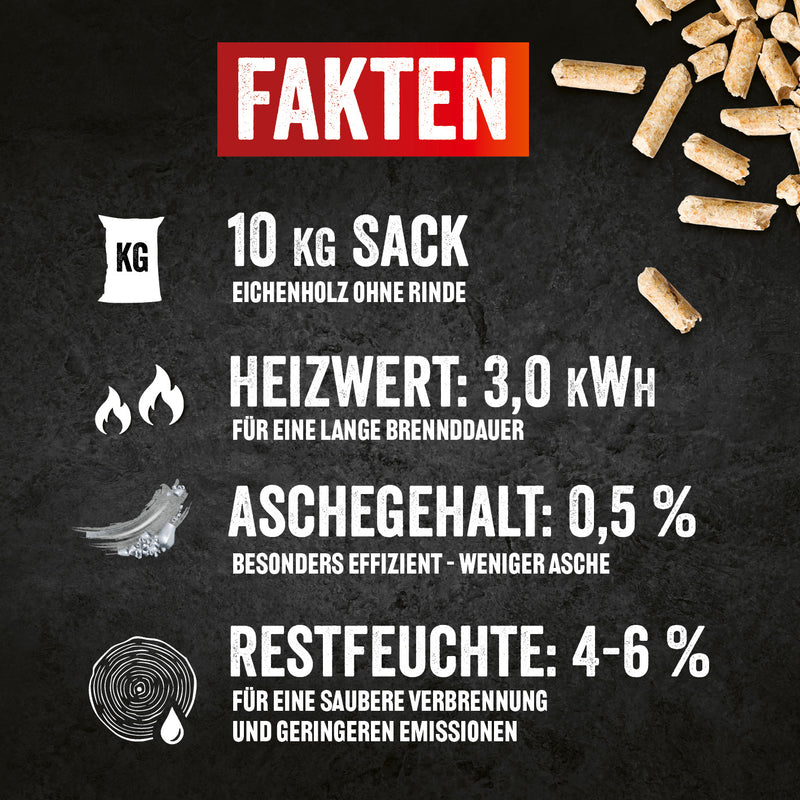 Grillpellets Eichenholz 10 kg