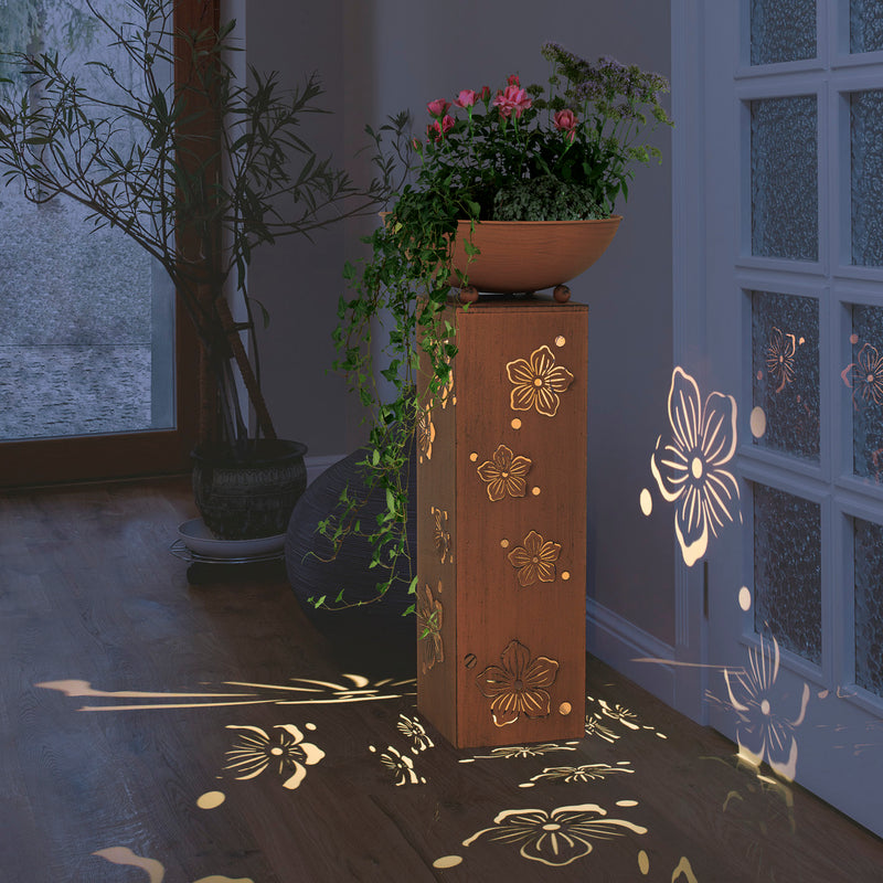 LED Dekosäule Blumen
