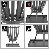 Feuerkorb "Steel Stripes"